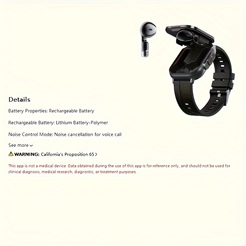 The TuneWrist SmartWatch with Earbuds